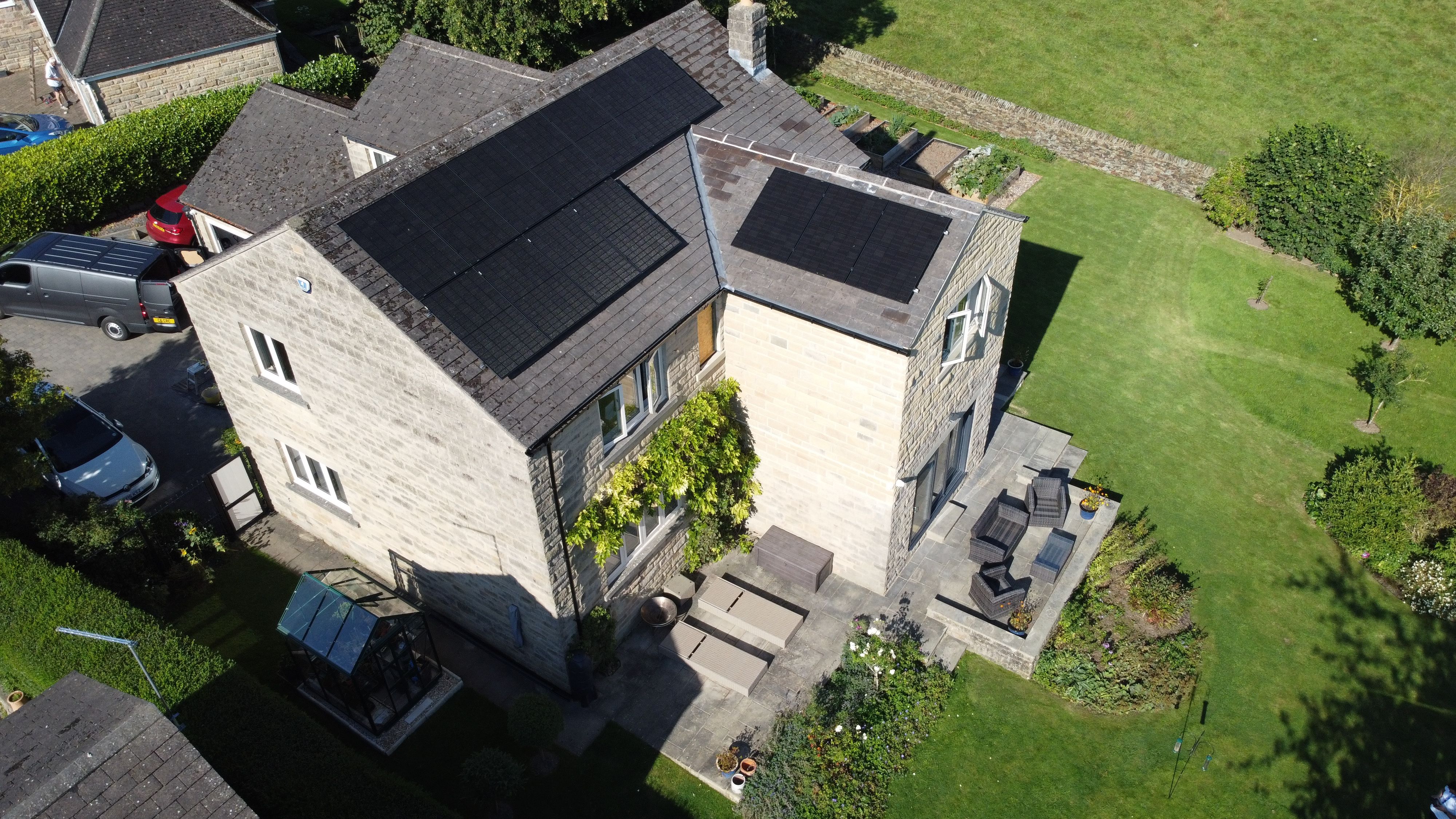 Solar panels on large UK detached home