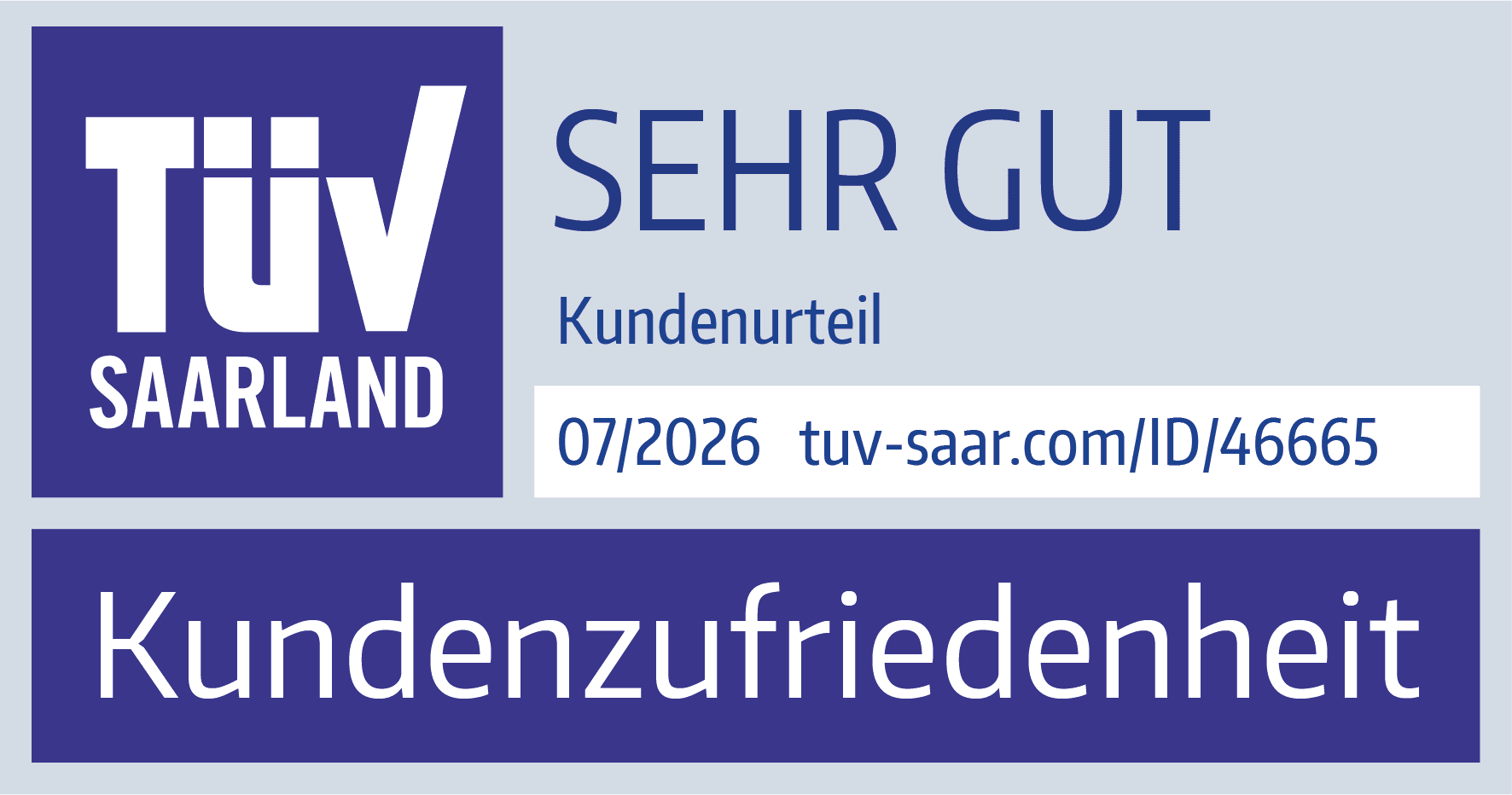 TUV Saarland badge for Aira